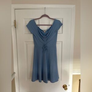 Rolla Coaster Blue Off-Shoulder Mini Dress Size Medium